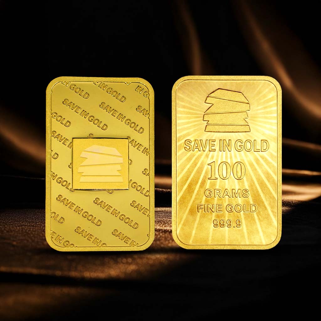 100 Grams Gold Bar (Save in Gold)